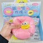 Big-eyed squishy bun toy with soft slow-rising texture for stress relief