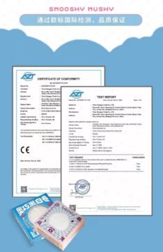 Safety warning for squishy toys: do not bite, may contain small parts, minor defects possible